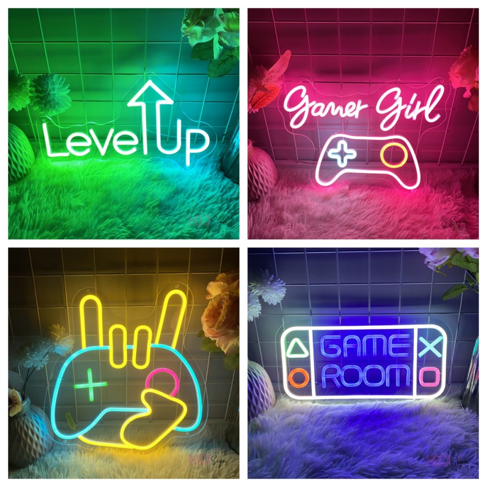 Party Games Girls Night - لافتة LED نيون للألعاب ، لافتات