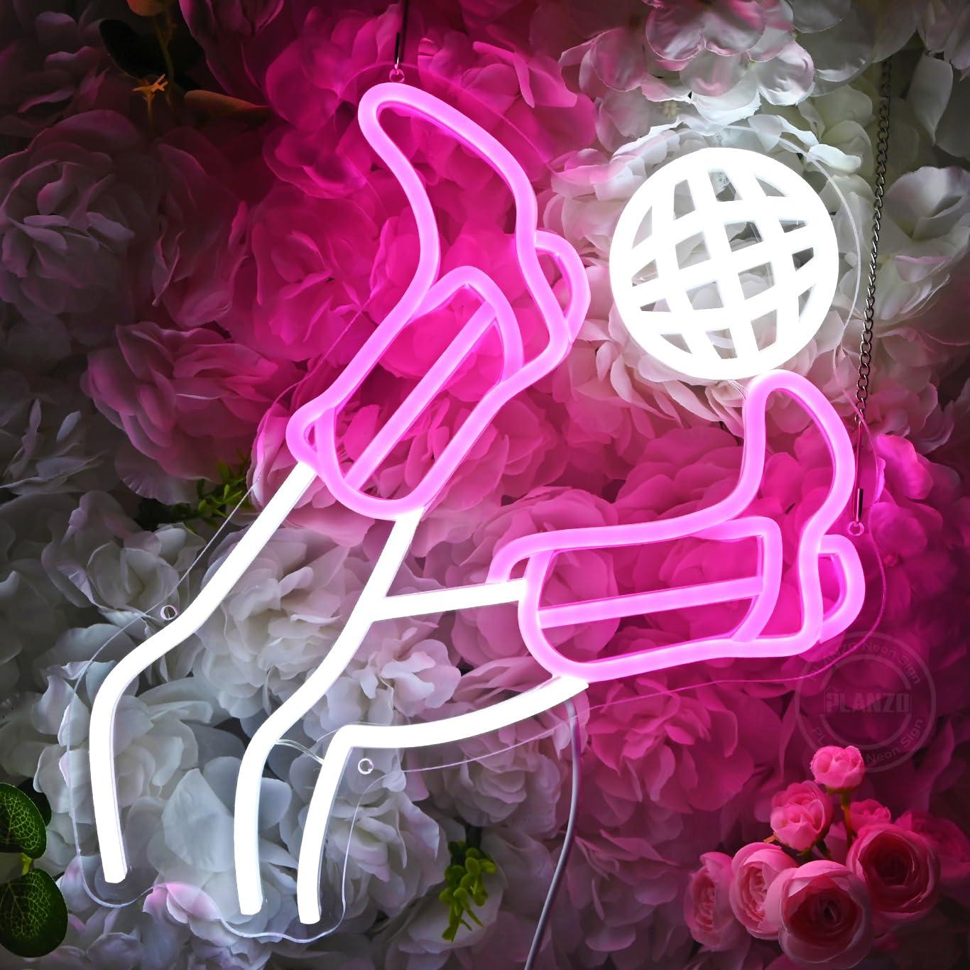Party Games Girls Night - لافتة نيون ديسكو بتصميم راعية البقر