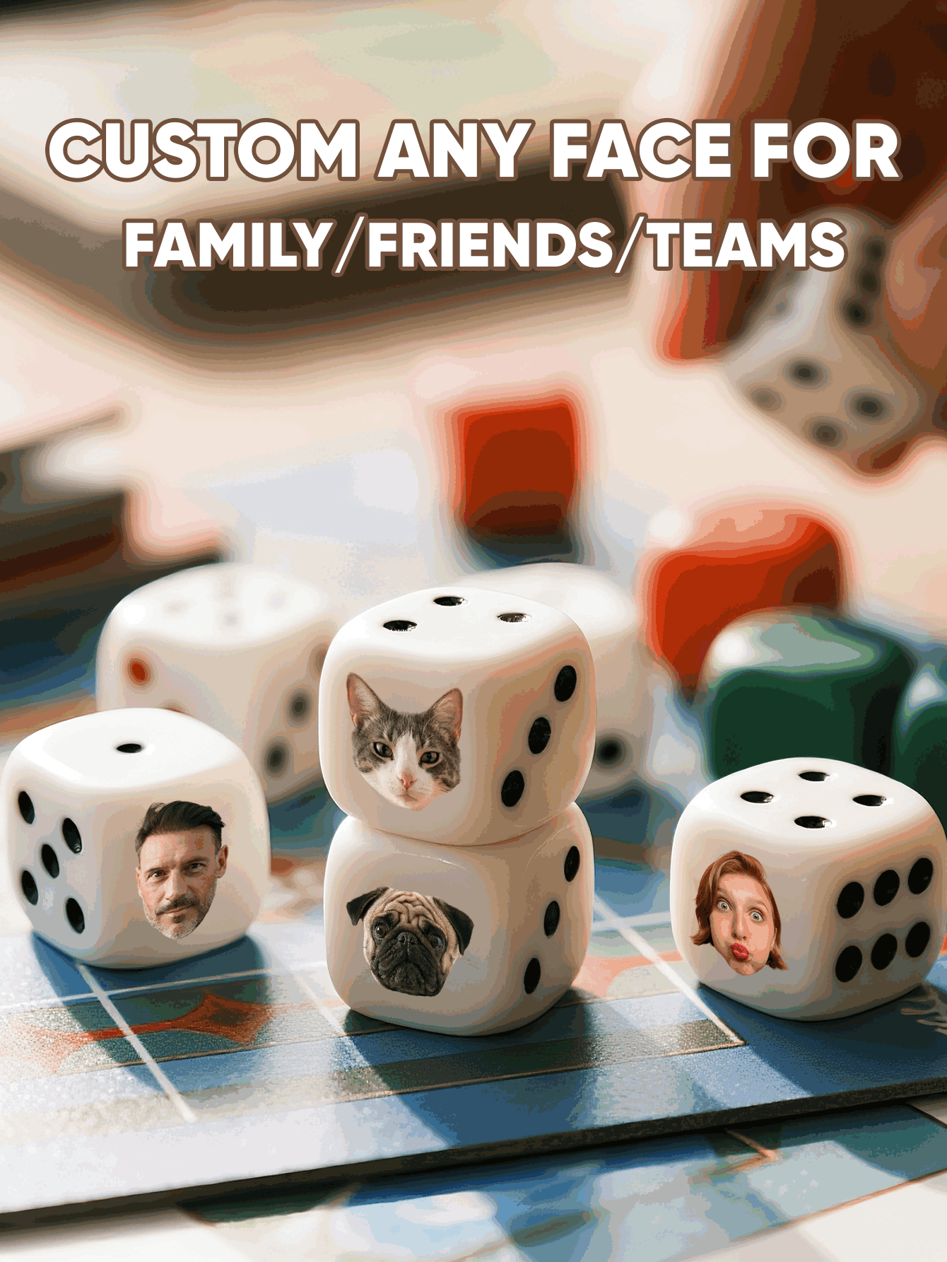 نرد مخصص بوجوه شخصية، نرد مرح  - مراجعة Party Games Groups وسعره