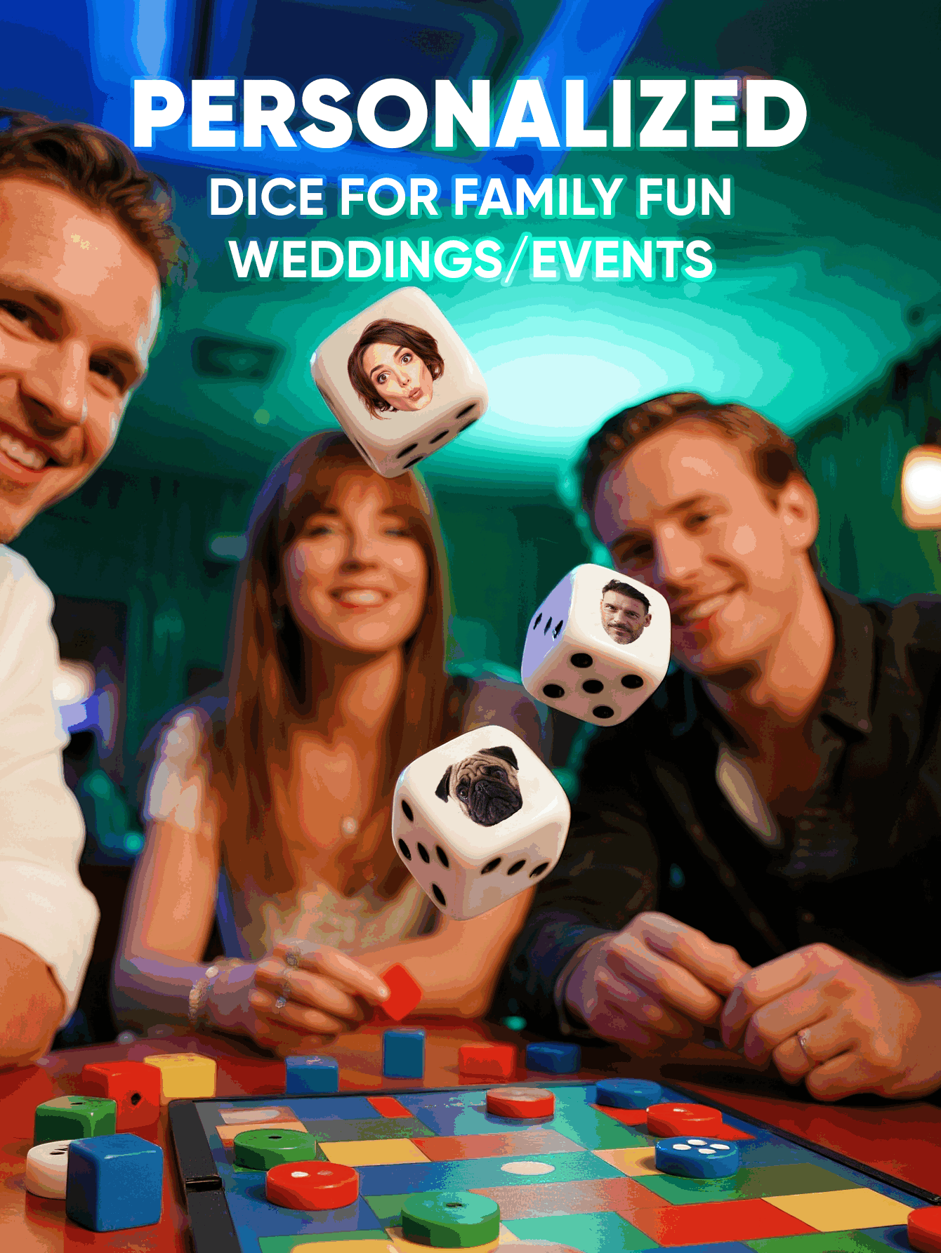 نرد مخصص بوجوه شخصية، نرد مرح  - مراجعة Party Games Groups وسعره